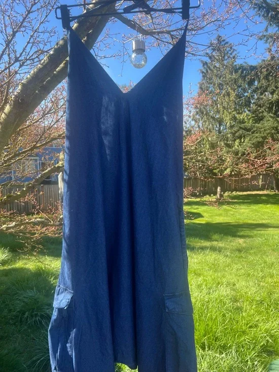 Buddha Pants The Catsuit | Blue Cotton Harem Jumpsuit XS - Picture 2 of 11